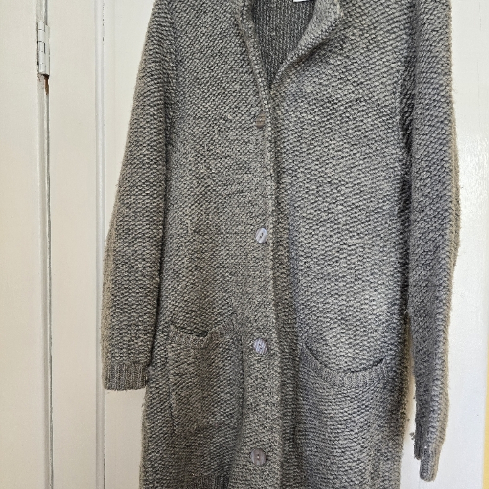 Cozy Gray Knit long cardigan